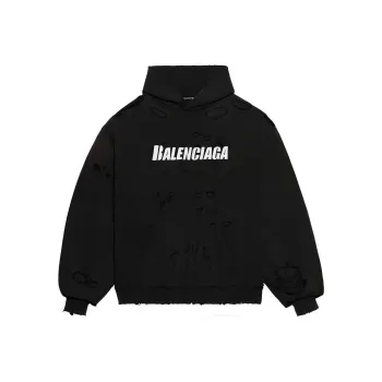 Balenciaga Caps Destroyed Oversize Fit Hoodie