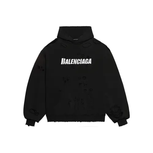 Balenciaga Caps Destroyed Oversize Fit Hoodie
