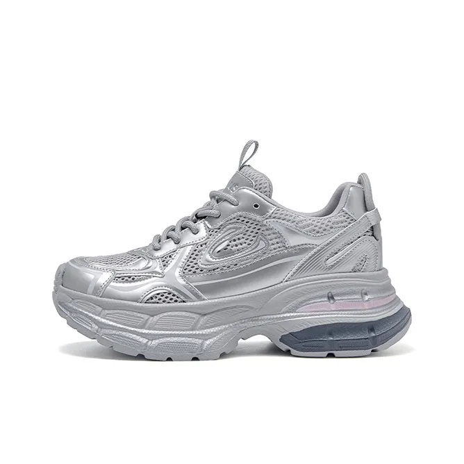 FIVE PLUS Shock Absorbing, Non Slip, Wear Resistant, Breathable And Lightweight Low Top Chunky Sneakers Women's-0