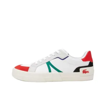 LACOSTE L004 Anti Slip Wear Resistant Low Top Skateboard Shoes Men's White