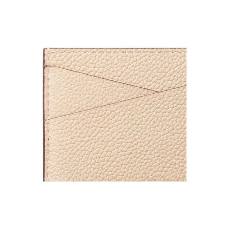 CARTIER Panthere De Cartier Collection Panther Collection Textured Calfskin Card Holder Women's Light Beige-3