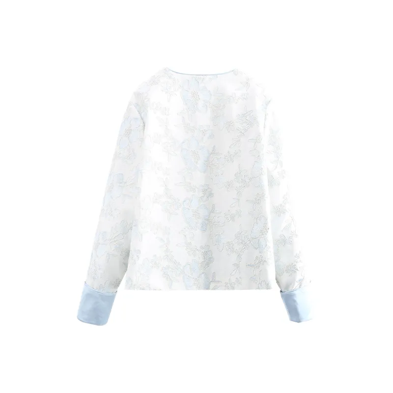 A Paradise For Awakening Cropped Coat Women's Blue-1