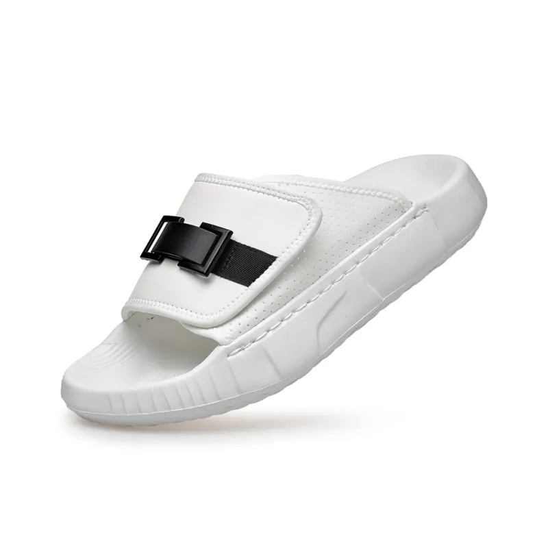 Romon Rubber Sole Slip Resistant Slide Slippers Men's-4
