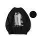 Crew Neck Black Fleece-Lined
