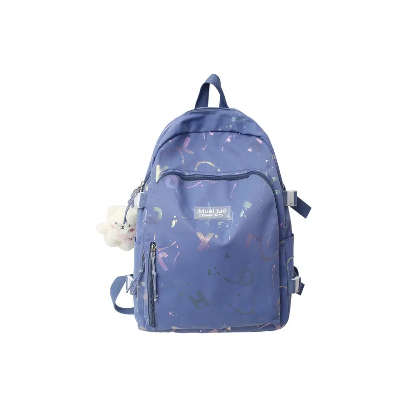 H YXIANG Nylon Backpack Unisex Multicolor-3
