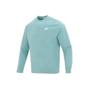 Nike Men's Logo Knit Crewneck Pullover Sweatshirt Blue