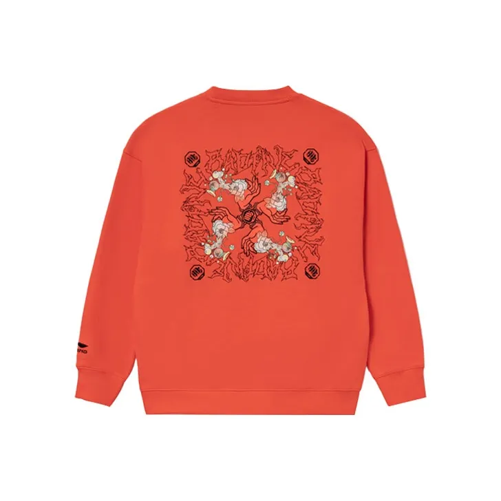 LiNing Sweatshirt Unisex Neon Flame Orange-0