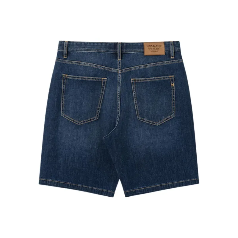HAZZYS Denim Shorts Men's Navy Blue-1