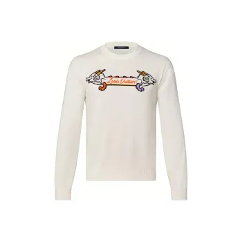 LOUIS VUITTON X Nigo Instaria Jacquard Graphic Cashmere Crewneck