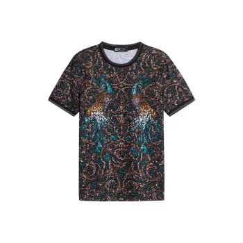 ANDREW MACKENZIE T Shirt Men's Black Orange