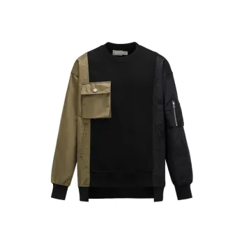 Feng Chen Wang Phoenix Embroidery Collection Sweatshirts Men Black & Khaki