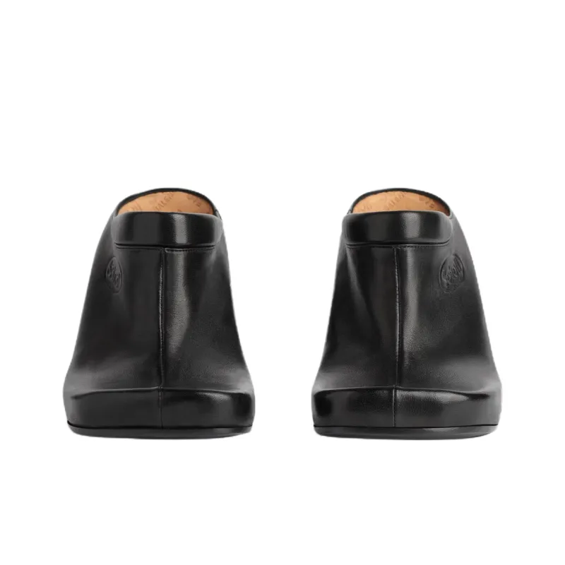 Scholl x Balenciaga Closed Toe Slippers 8cm Women's Black-3