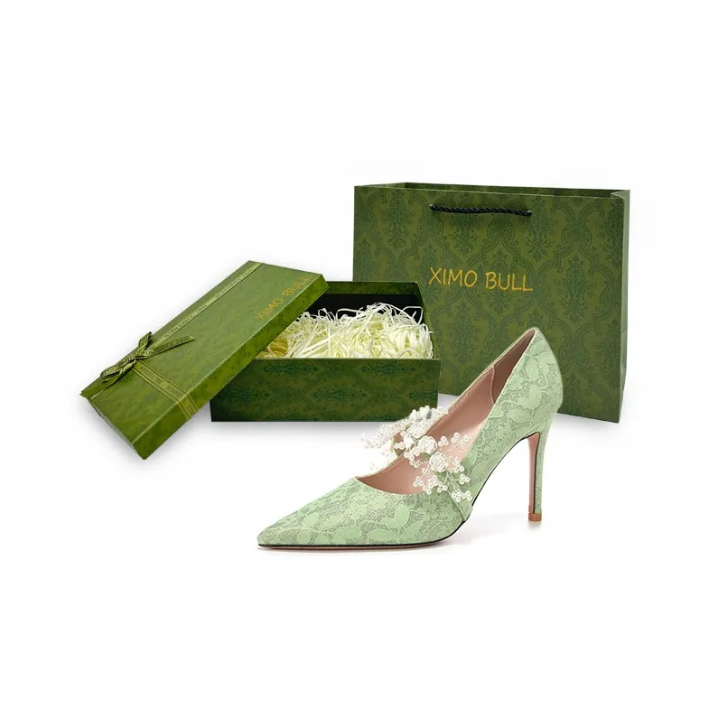XIMO BULL High Heels Women's Green-27