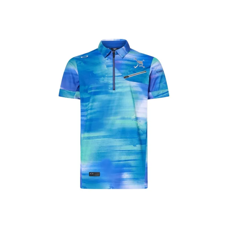 Oakley T-Shirt Men's Blue Print-0