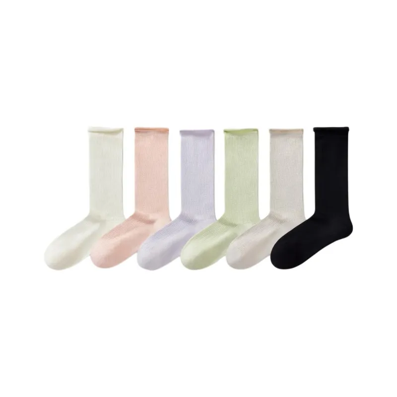 Temooues Mid Calf Socks Women's Combo Set-0