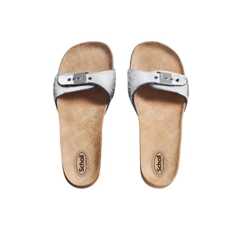 Scholl x Balenciaga Slide Slippers 8cm Women's Silver-5