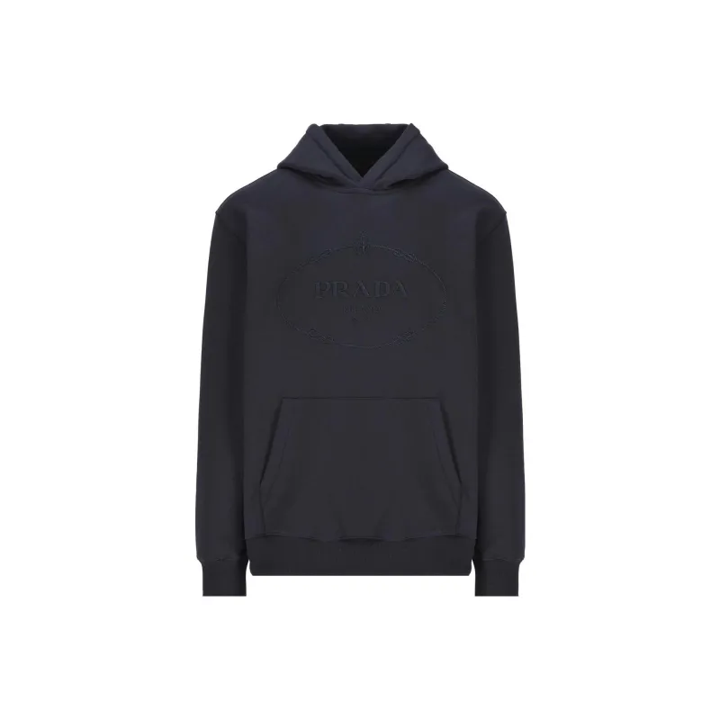 PRADA Long Sleeved Drawstring Hoodie-0