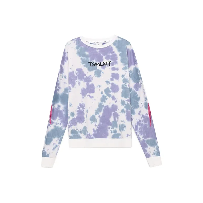 TSMLXLT Sweatshirts Unisex Blue Tie-Dye-0