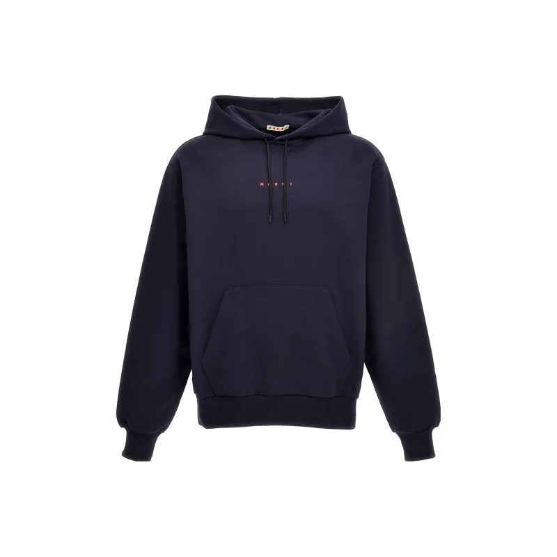 MARNI Logo Printed Drawstring Hoodie-0