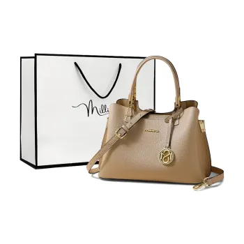 MILLIE'S Cow Leather Shoulder Bag, Crossbody Bag, Handbag Regular Women's Apricot