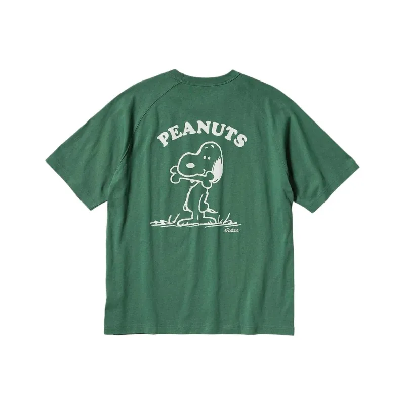 UNIQLO Uniqlo X PEANUTS Co branded Series T Shirt Unisex Turquoise-0