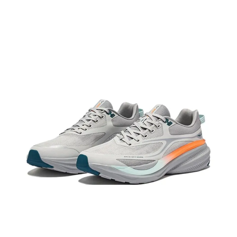 Erke Vertical And Horizontal 1.0 Anti Slip Wear Resistant Low Top Trail Running Shoes Men's Gray-1