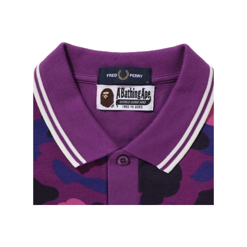 Bape X Fred Perry Color Camo Polo-4