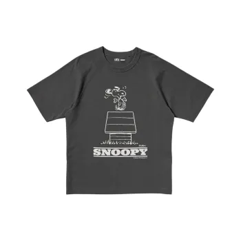 UNIQLO Uniqlo X PEANUTS Co-branded Series T-Shirt Unisex Dark Gray