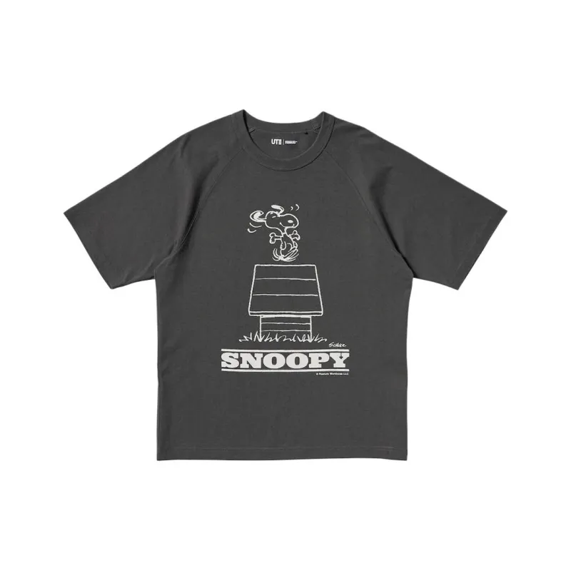 UNIQLO Uniqlo X PEANUTS Co branded Series T Shirt Unisex Dark Gray-0