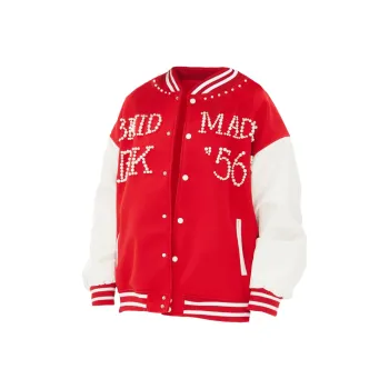 NEVER RULE Jackets Unisex Red