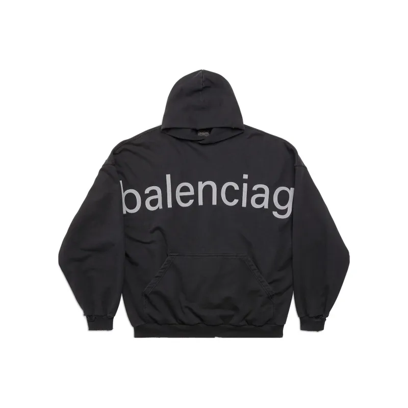 Balenciaga Logo Printed Oversized Hoodie-0