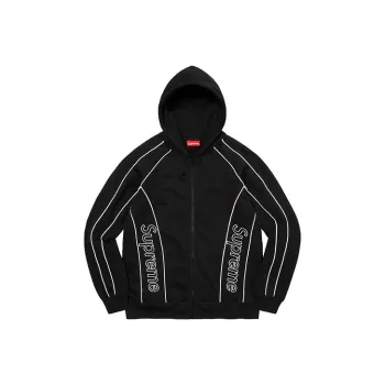 Supreme Track Paneled Zip Up Hooded Sweatshirt