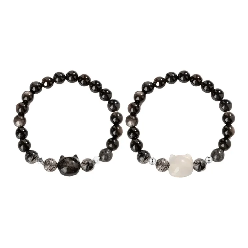 VOCK Obsidian Jade Bracelets Unisex-6