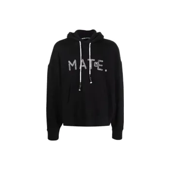 PALM ANGELS Mate Hoody 'Black/Silver'