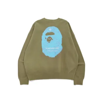 A BATHING APE Big Ape Head Digital Mosaic Loose Fit Crewneck