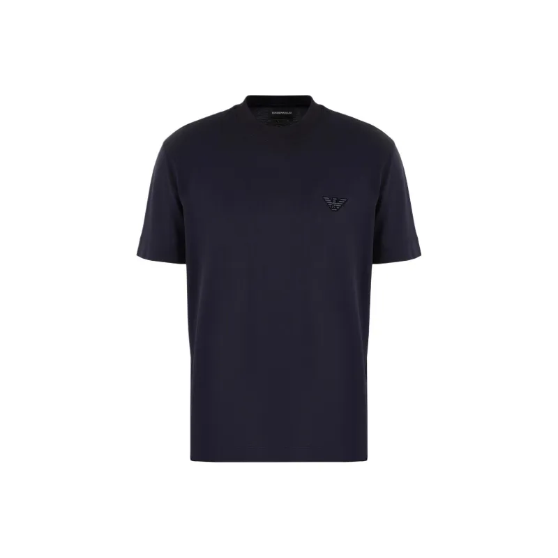 EMPORIO ARMANI Lyocell blend Jersey T shirt With A Flocked Logo-0