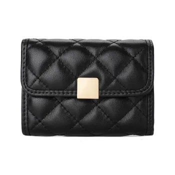 MEXICAN Sheepskin Card Holder Women's Black/Cream White