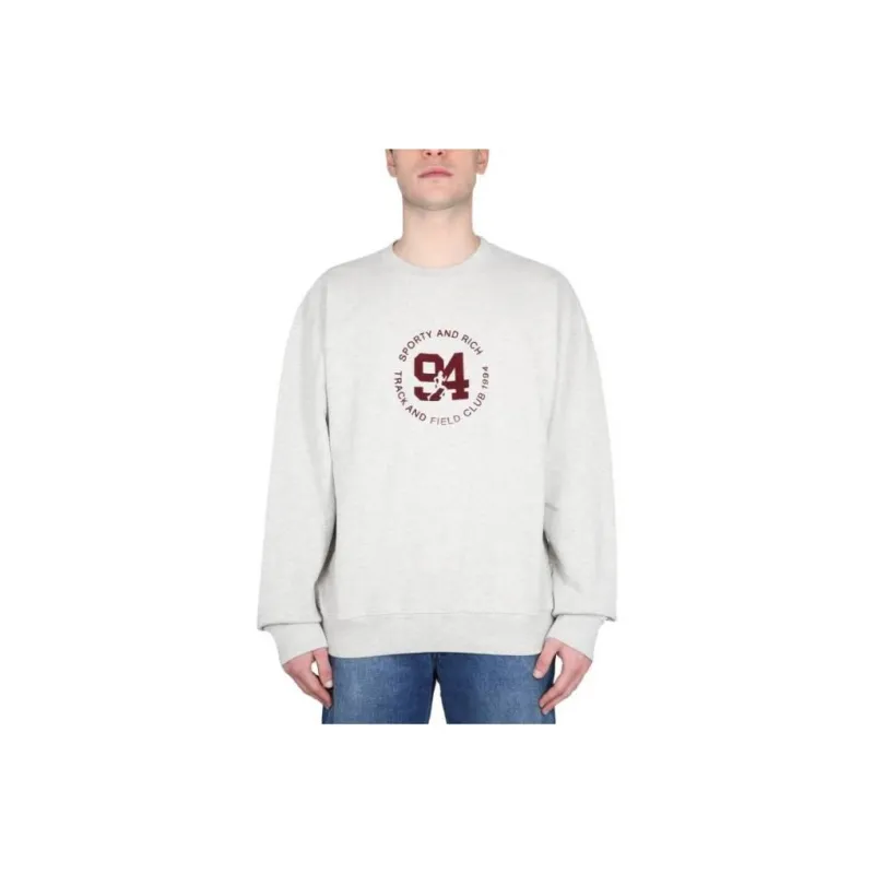 SPORTY & RICH Logo print Crew neck Sweatshirt-0