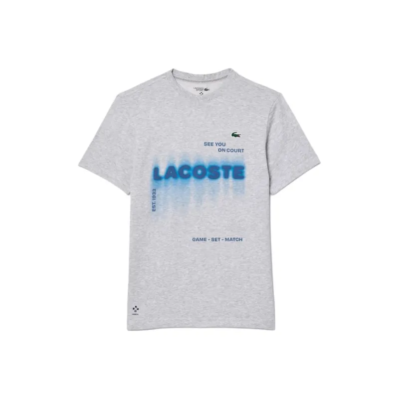 LACOSTE x DANNIER·MEIDEWEIJIEFU,LIANMINGKUAN T Shirt Men's Gray-0