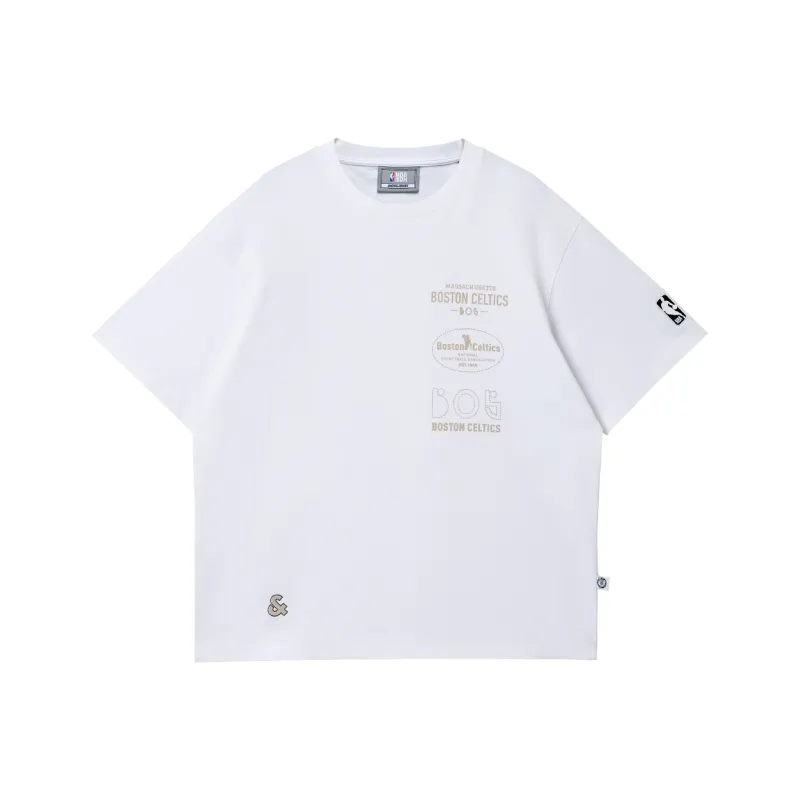 JACK JONES· x NBA JACK & JONES X NBA Co brand T Shirt Men's A06 Raw White-0