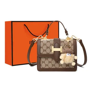 PT'SON Fabric Crossbody Bag, Shoulder Bag Regular Women's Dark Brown