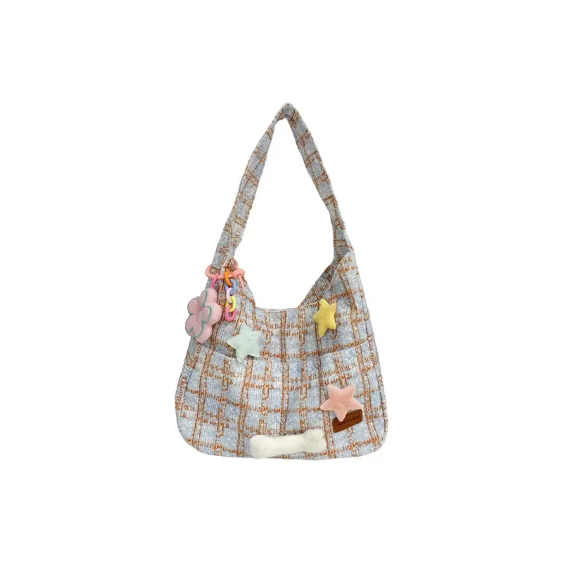 ADOONGA Fleece Shoulder Bag Women's Multicolor-4