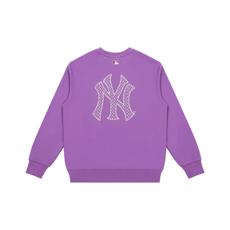 MLB Old Flower Sweatshirts Unisex Purple-0