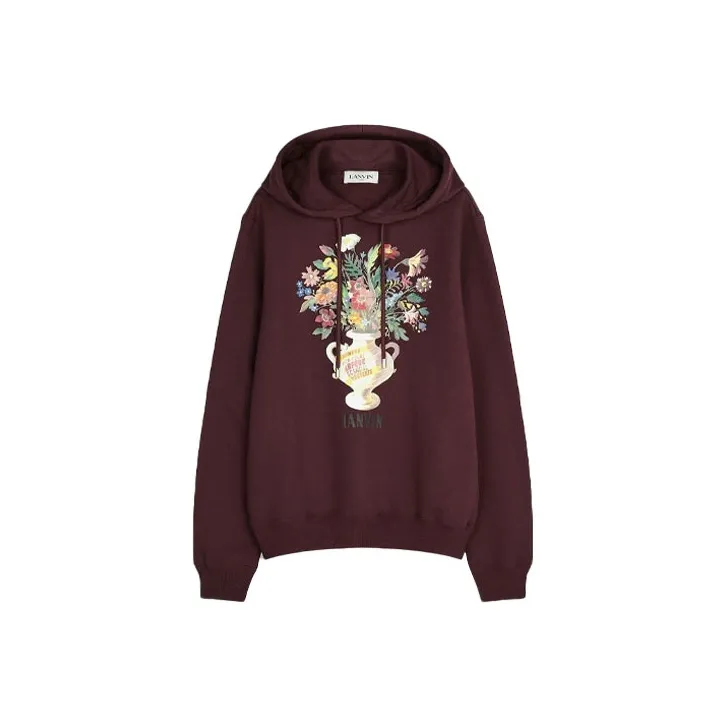 Lanvin Sweatshirts Men Burgundy Red-0