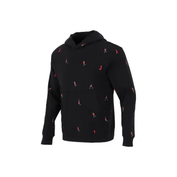 Jordan Full Print Athleisure Casual Sports Pullover Black