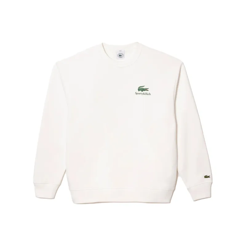 Sporty & Rich X LACOSTE Sweatshirts Unisex White-0