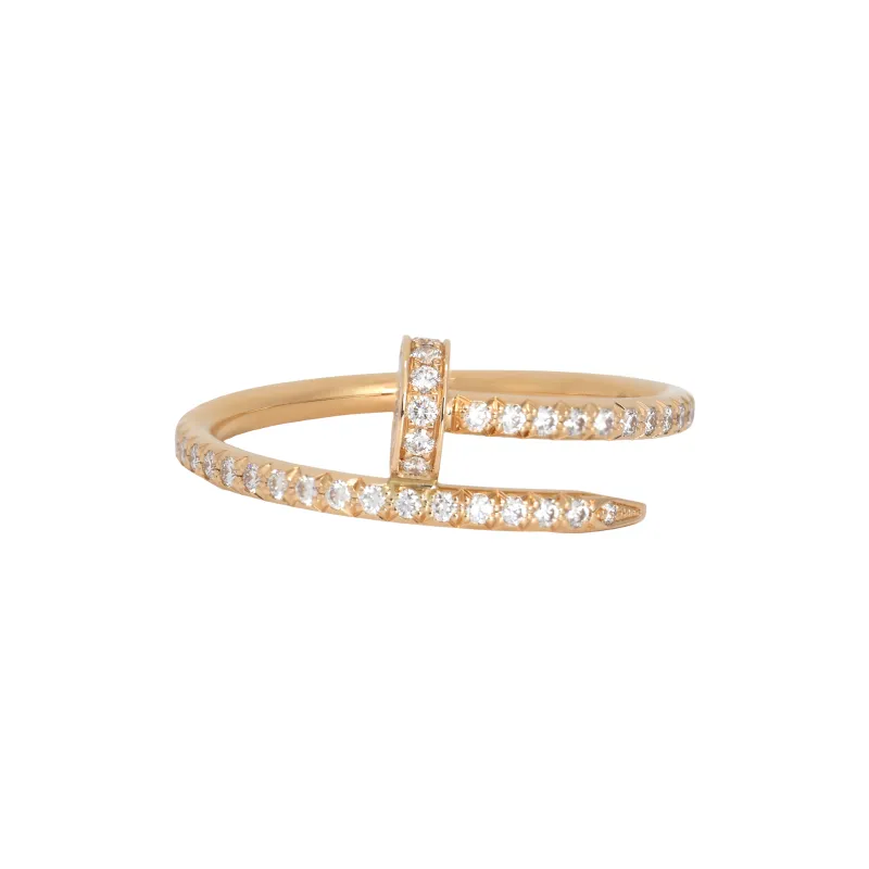 Cartier 18K Yellow Gold Small Juste Un Clou Diamond Ring-1
