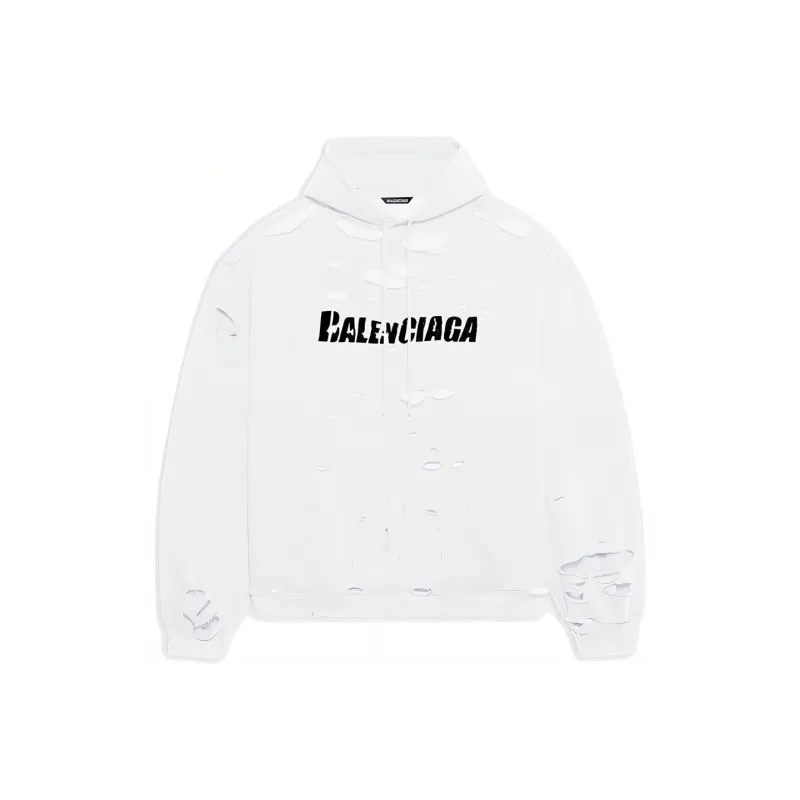 Balenciaga Caps Destroyed Oversize Fit Hoodie-0