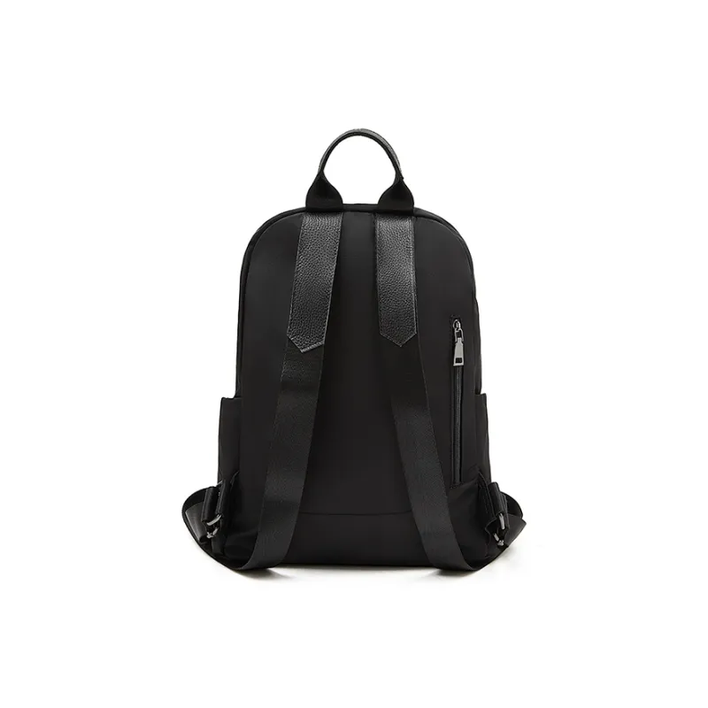 Old Man's Head Cow Leather Backpack Regular Women's Black-4