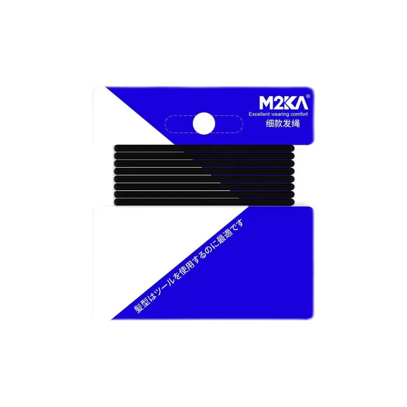 M2KA Premium Black Rubber Sports Hair Tie For High Ponytail Unisex-4